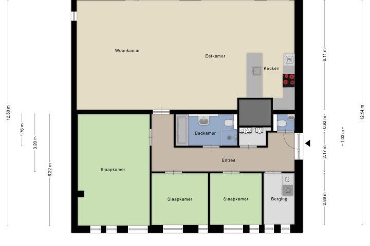 Plattegrond – Abdijtuinen 308, Veldhoven
