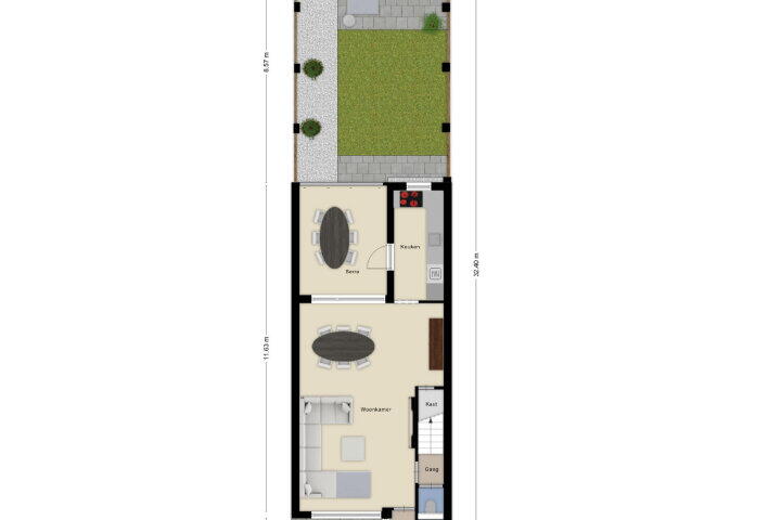 Plattegrond – Abelenberg 4, Roosendaal