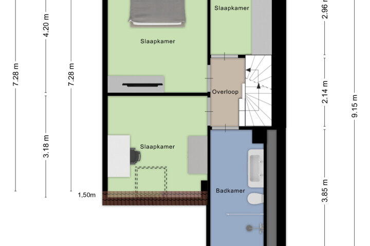 Plattegrond – Abelenberg 4, Roosendaal