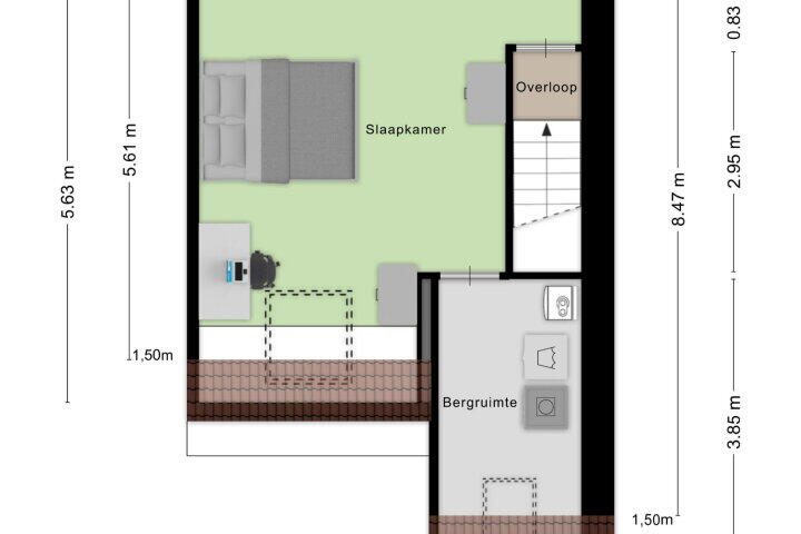 Plattegrond – Abelenberg 4, Roosendaal