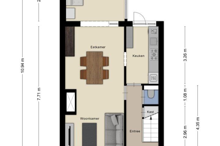 Plattegrond – Abel Tasmanstraat 2, Roosendaal