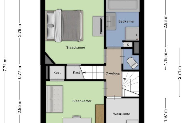 Plattegrond – Abel Tasmanstraat 2, Roosendaal