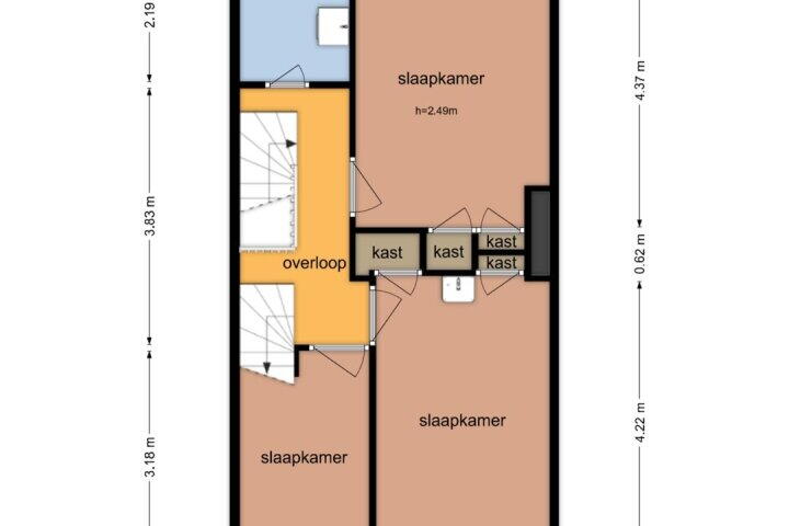 Plattegrond – Abel Tasmanstraat 21 A, Groningen