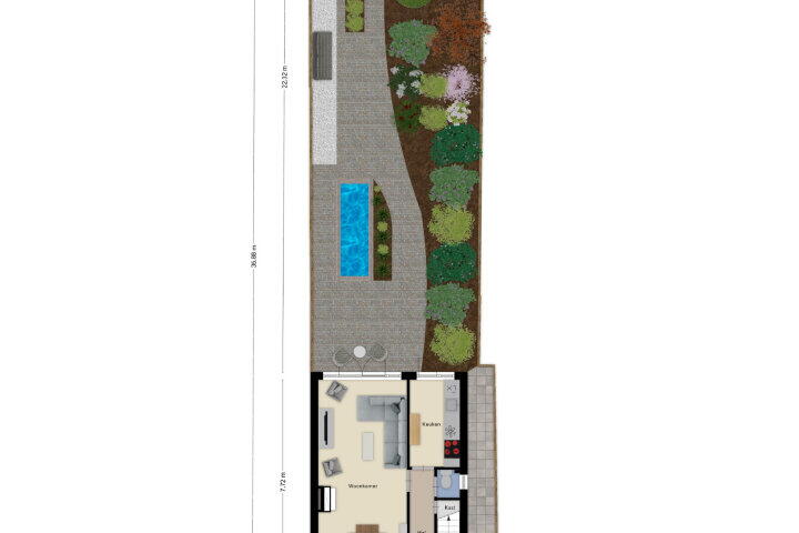 Plattegrond – Abel Tasmanstraat 38, Roosendaal