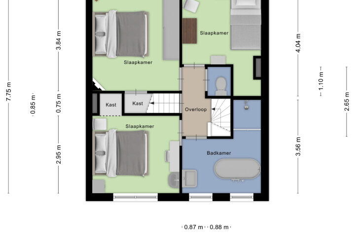 Plattegrond – Abel Tasmanstraat 38, Roosendaal