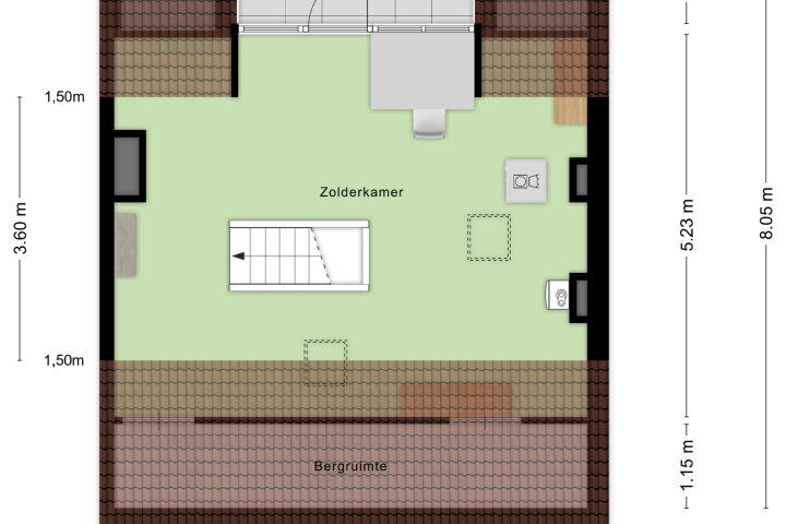 Plattegrond – Abel Tasmanstraat 38, Roosendaal