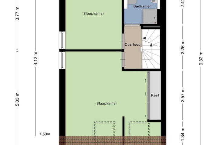 Plattegrond – Abersland 2608, Wijchen