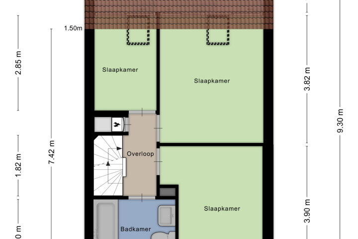 Plattegrond – Abersland 3532, Wijchen