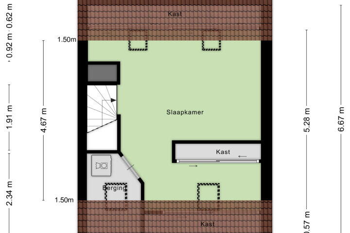 Plattegrond – Abersland 3532, Wijchen