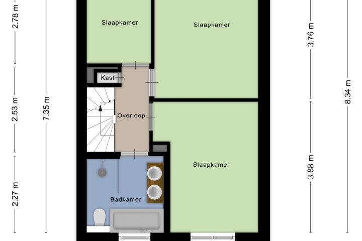 Plattegrond – Abersland 3609, Wijchen