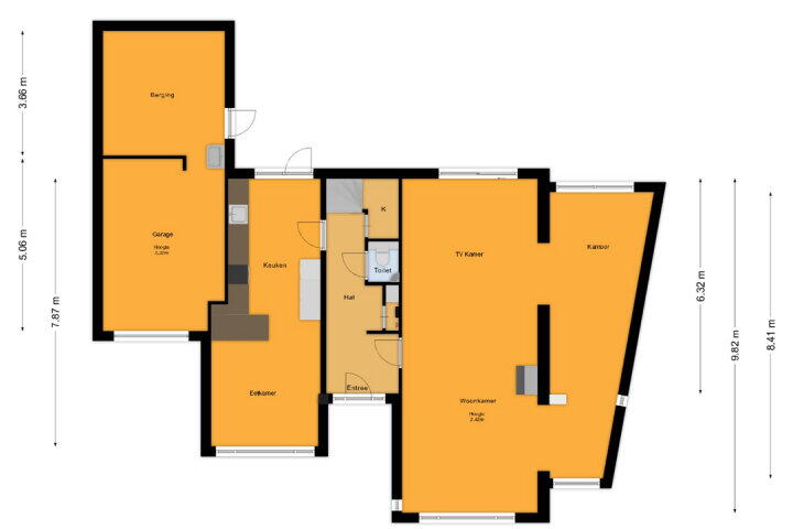 Plattegrond – Abrikozenhof 1, Almere
