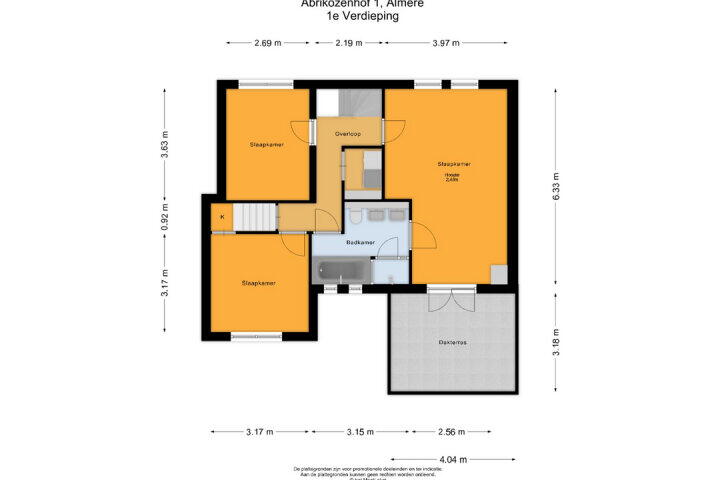 Plattegrond – Abrikozenhof 1, Almere