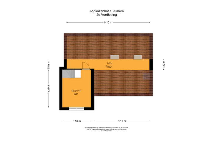 Plattegrond – Abrikozenhof 1, Almere