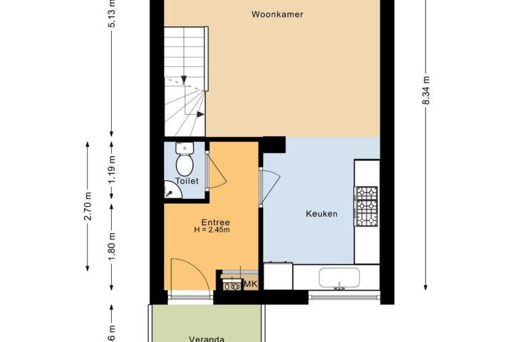 Plattegrond – Acaciastraat 103, Breda