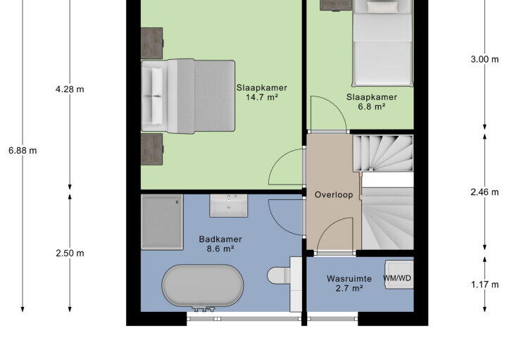 Plattegrond – Acaciastraat 9, Bemmel