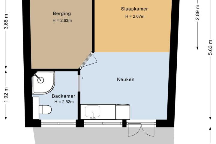 Plattegrond – Academiesingel 36, Breda