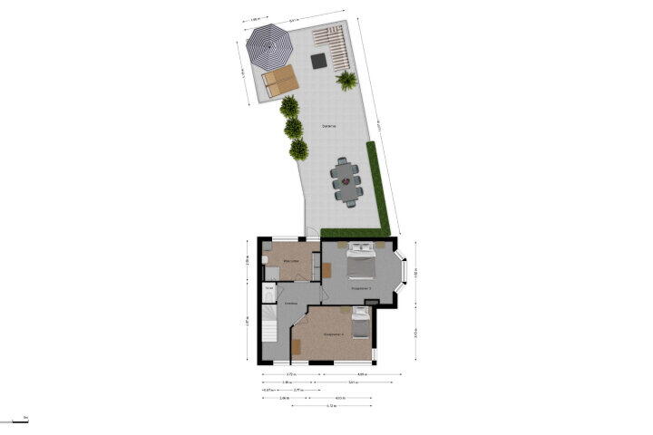 Plattegrond – Achillesstraat 98, Breda