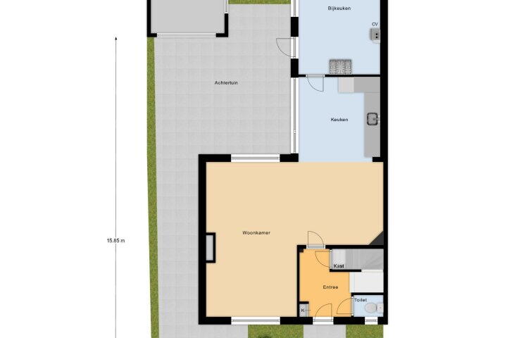 Plattegrond – Achterhoeksestraat 37, Rucphen