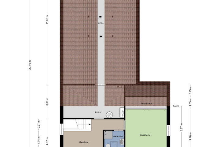 Plattegrond – Achterloseweg 41, Leur
