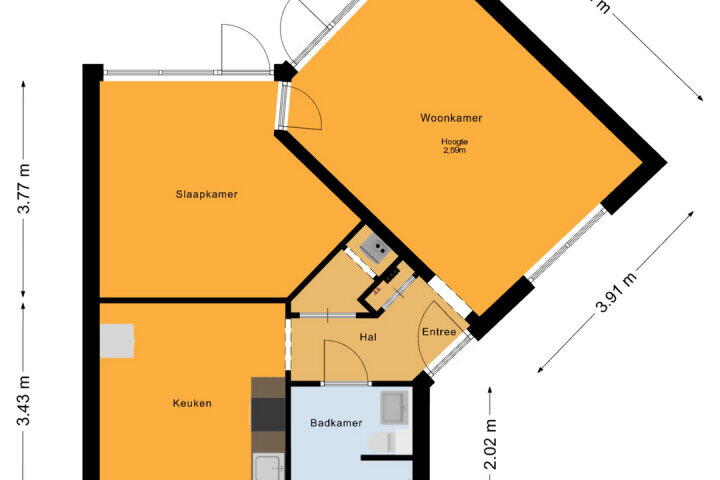 Plattegrond – Achterwerf 38, Almere
