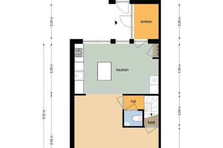Plattegrond – Achterwerf 97, Almere