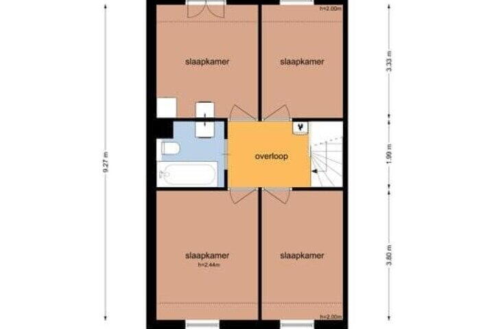 Plattegrond – Achterwerf 97, Almere