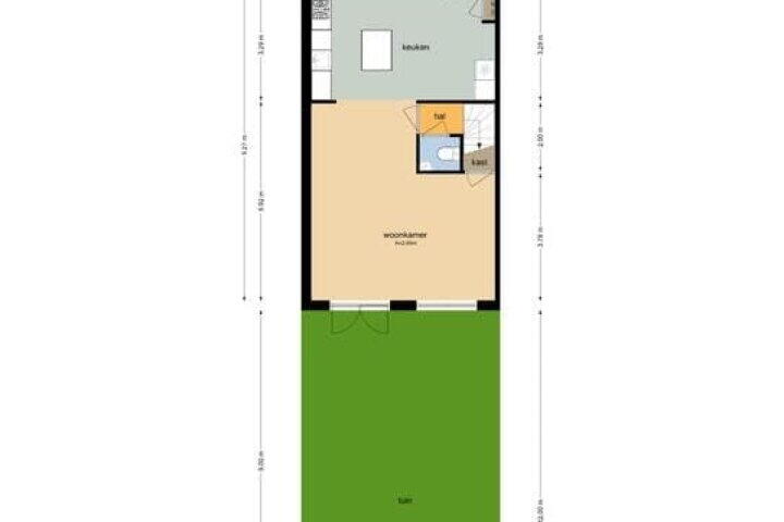 Plattegrond – Achterwerf 97, Almere