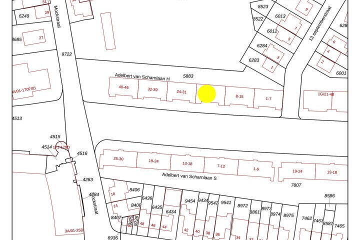 Plattegrond – Adelbert van Scharnlaan H 20, Maastricht