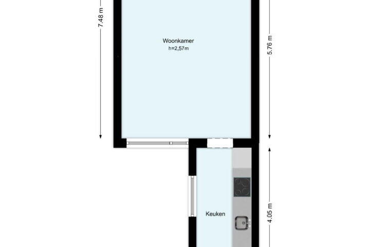 Plattegrond – Admiraal de Ruyterstraat 45, Sliedrecht