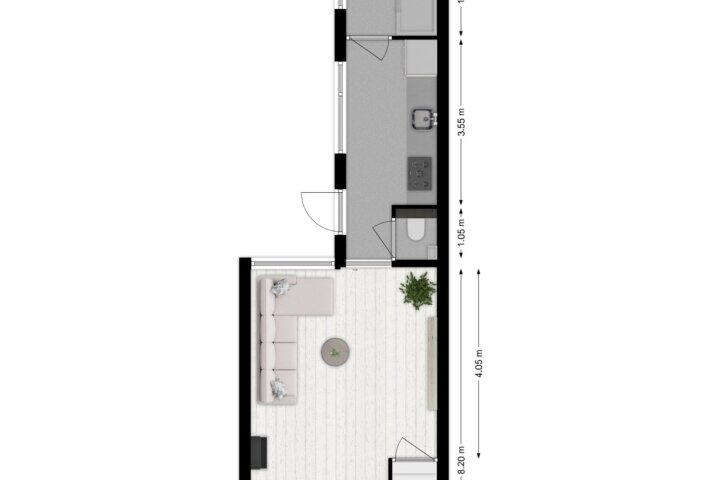 Plattegrond – Admiraal de Ruyterstraat 78, Sliedrecht