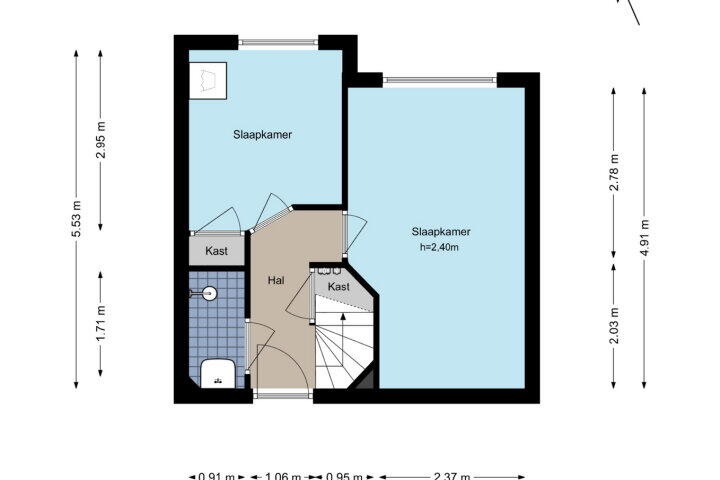 Plattegrond – Adriaen van Ostadelaan 6, Amstelveen