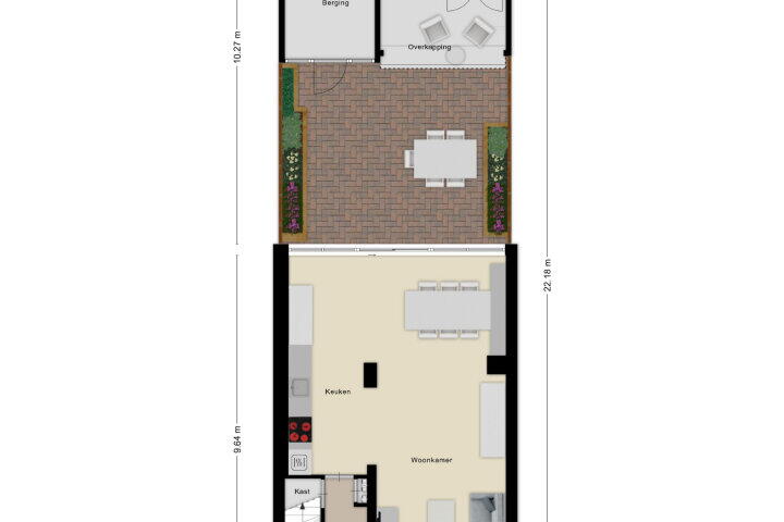 Plattegrond – Adriaen van Ostadestraat 33, Roosendaal