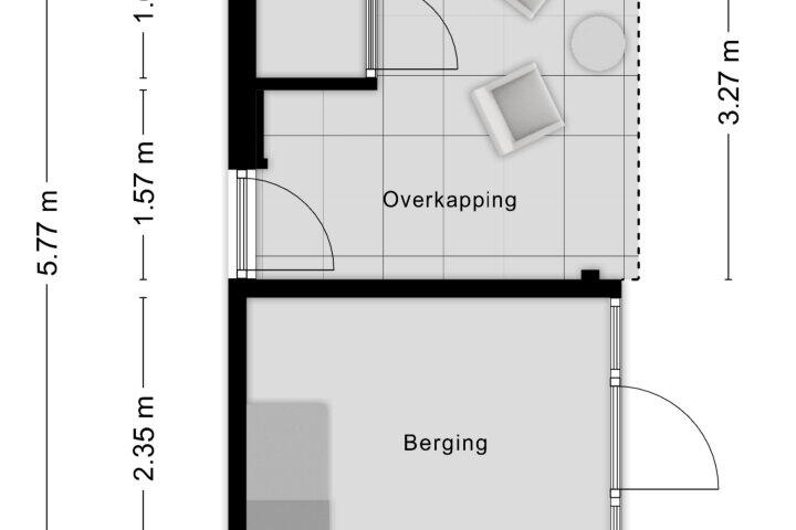 Plattegrond – Adriaen van Ostadestraat 33, Roosendaal