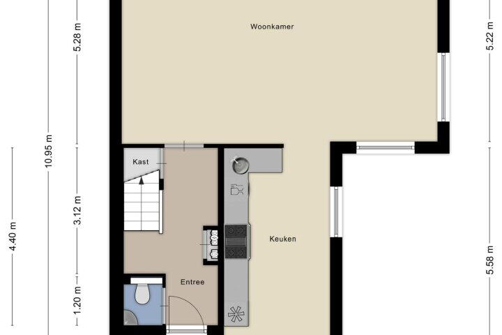Plattegrond – Afrikalaan 217, Alphen aan den Rijn