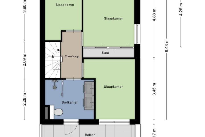 Plattegrond – Afrikalaan 217, Alphen aan den Rijn