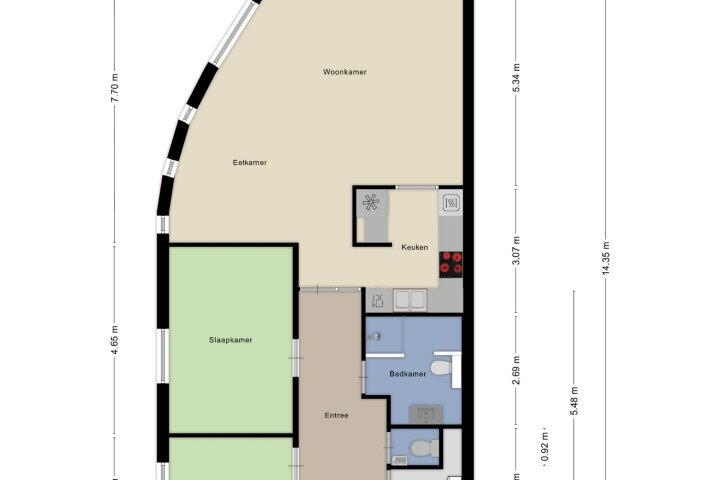 Plattegrond – Agorabaan 35, Lelystad