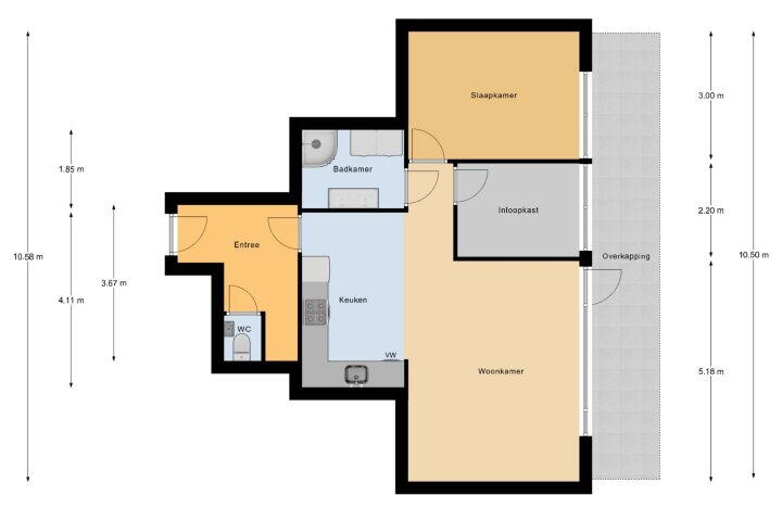 Plattegrond – Agorahof 137, Lelystad