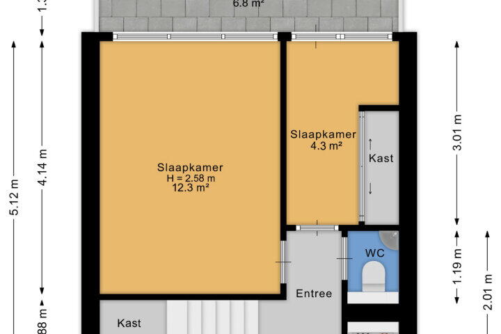 Plattegrond – Aïdaplein 249, Alphen aan den Rijn