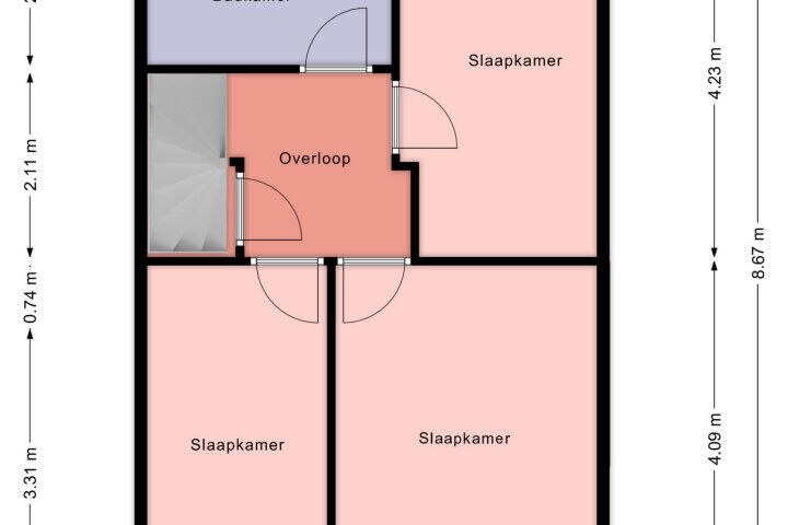 Plattegrond – Akerstraat-Noord 45, Brunssum