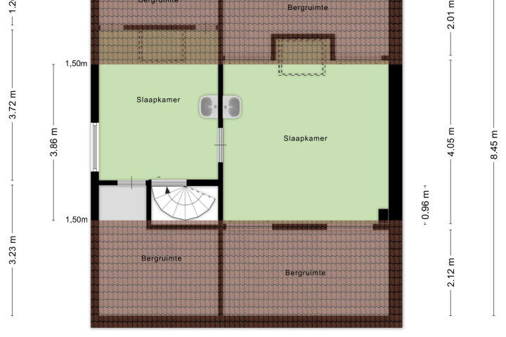 Plattegrond – Akkerstraat 2, Bergharen