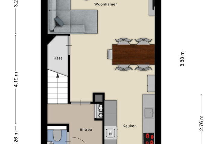 Plattegrond – Akkerweg 2 C, Etten-leur