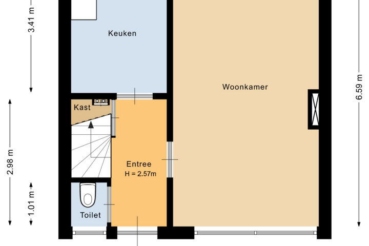 Plattegrond – Albardastraat 23, Nijmegen