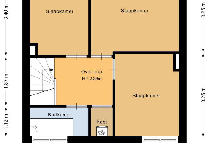Plattegrond – Albardastraat 23, Nijmegen