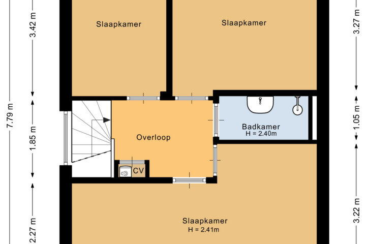 Plattegrond – Albardastraat 40, Nijmegen
