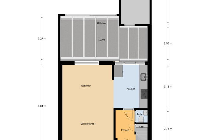 Plattegrond – Albert Cuyplaan 29, Vlissingen