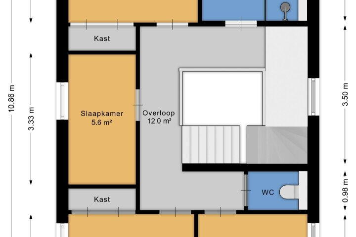 Plattegrond – Albert Einsteinstraat 52, Almere