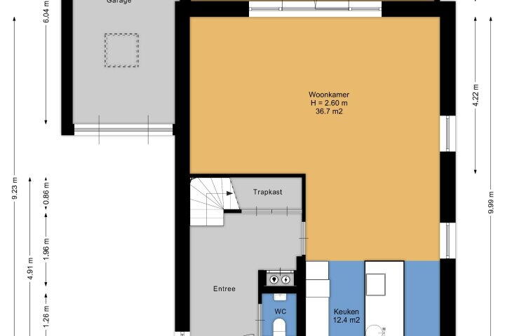 Plattegrond – Albert Einsteinstraat 58, Almere