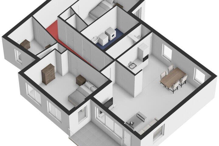 Plattegrond – Albert Neuhuysstraat 44, Baarlo