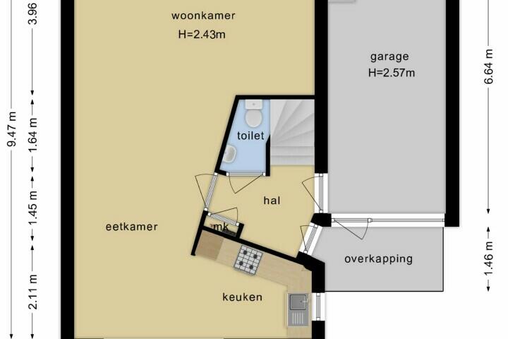 Plattegrond – Albert Schweitzerlaan 108, Nijmegen