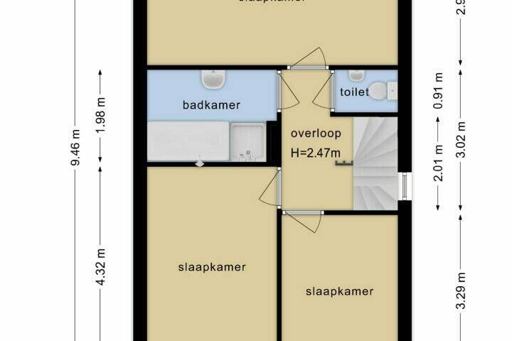 Plattegrond – Albert Schweitzerlaan 108, Nijmegen